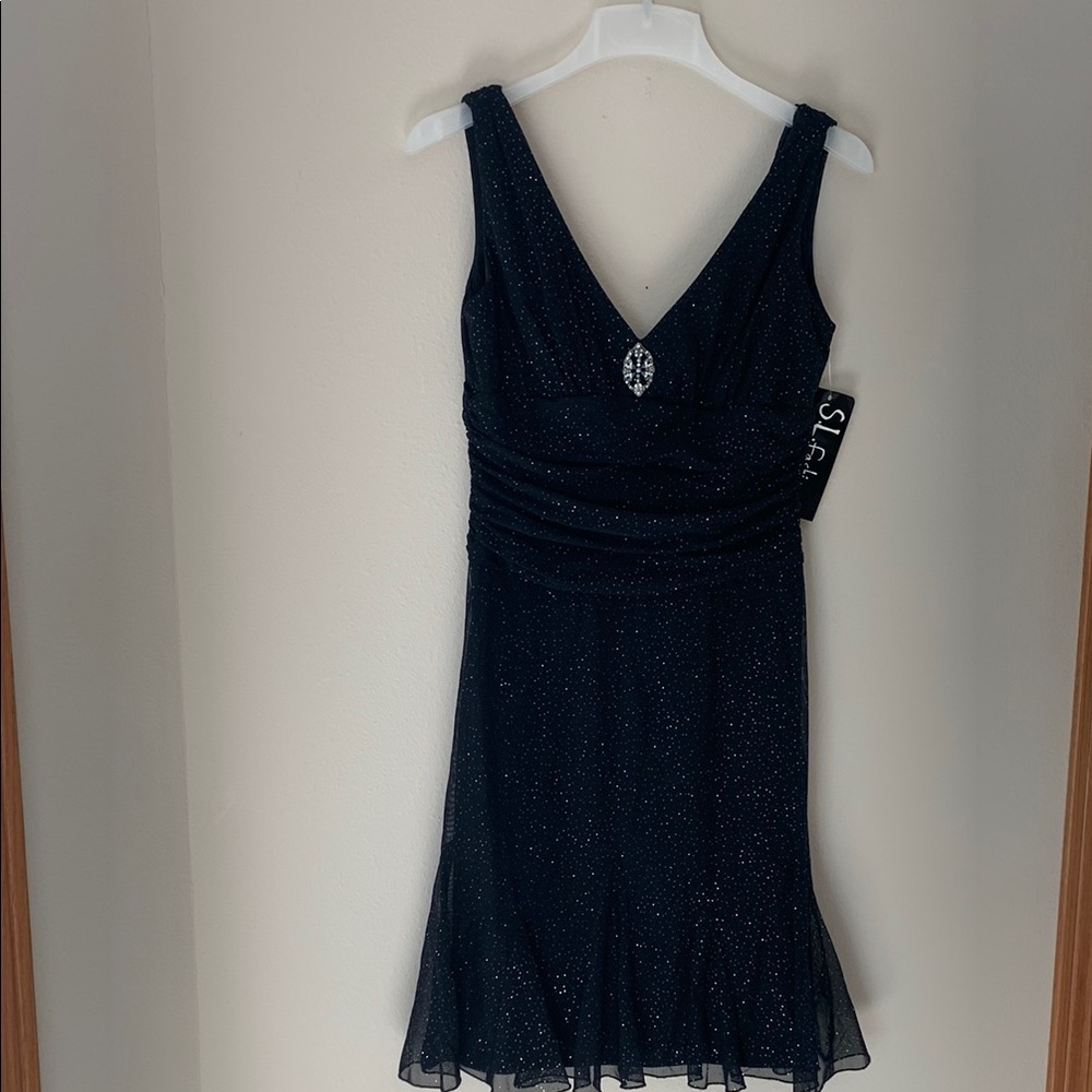 S.L. Fashions Midnight Sparkle Midi Dress